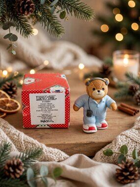 Enesco Lucy & Me 111031 Teddy Bear Figurine - 1985, Box